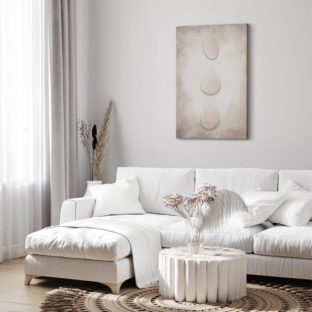 Ocean Water Leaves Vertical Canvas Print