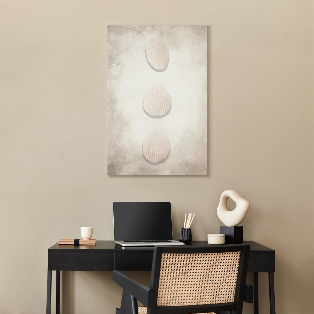 Ocean Water Leaves Vertical Canvas Print