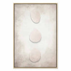 Ocean Water Leaves Vertical Canvas Print