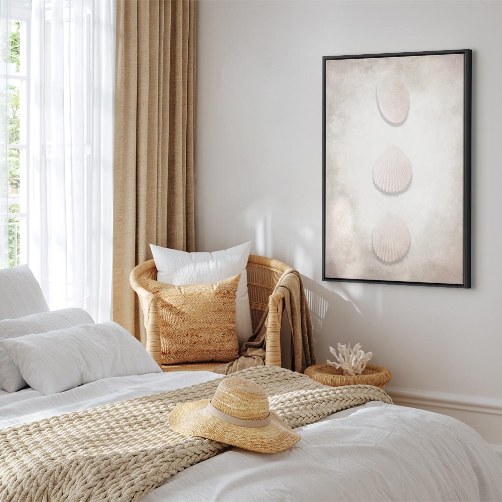 Ocean Water Leaves Vertical Canvas Print