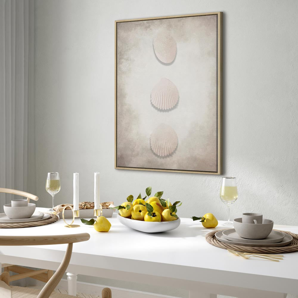 Ocean Water Leaves Vertical Canvas Print