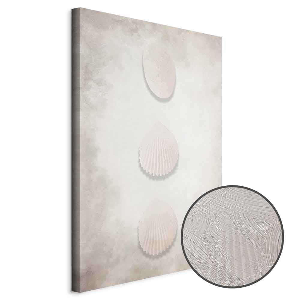 Ocean Water Leaves Vertical Canvas Print