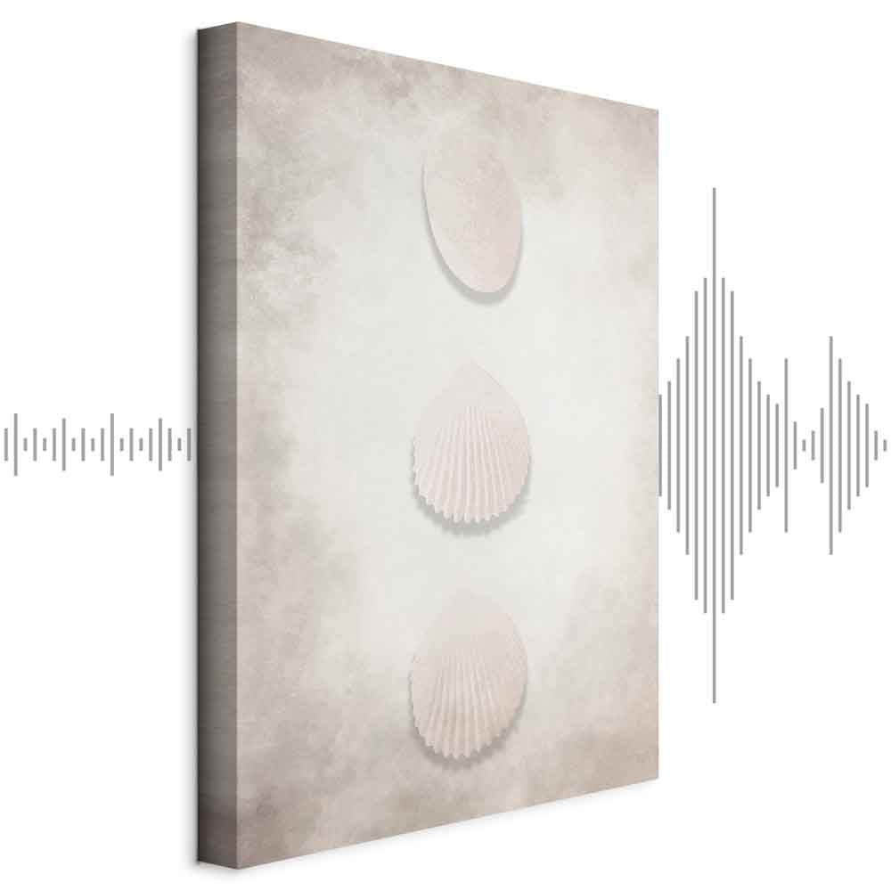 Ocean Water Leaves Vertical Canvas Print