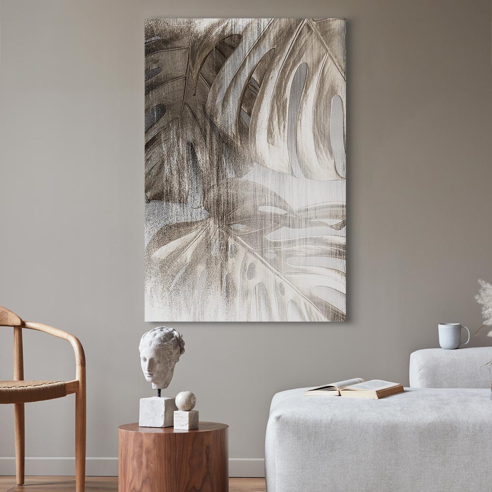 Rough Leaf Texture Nature Canvas Print