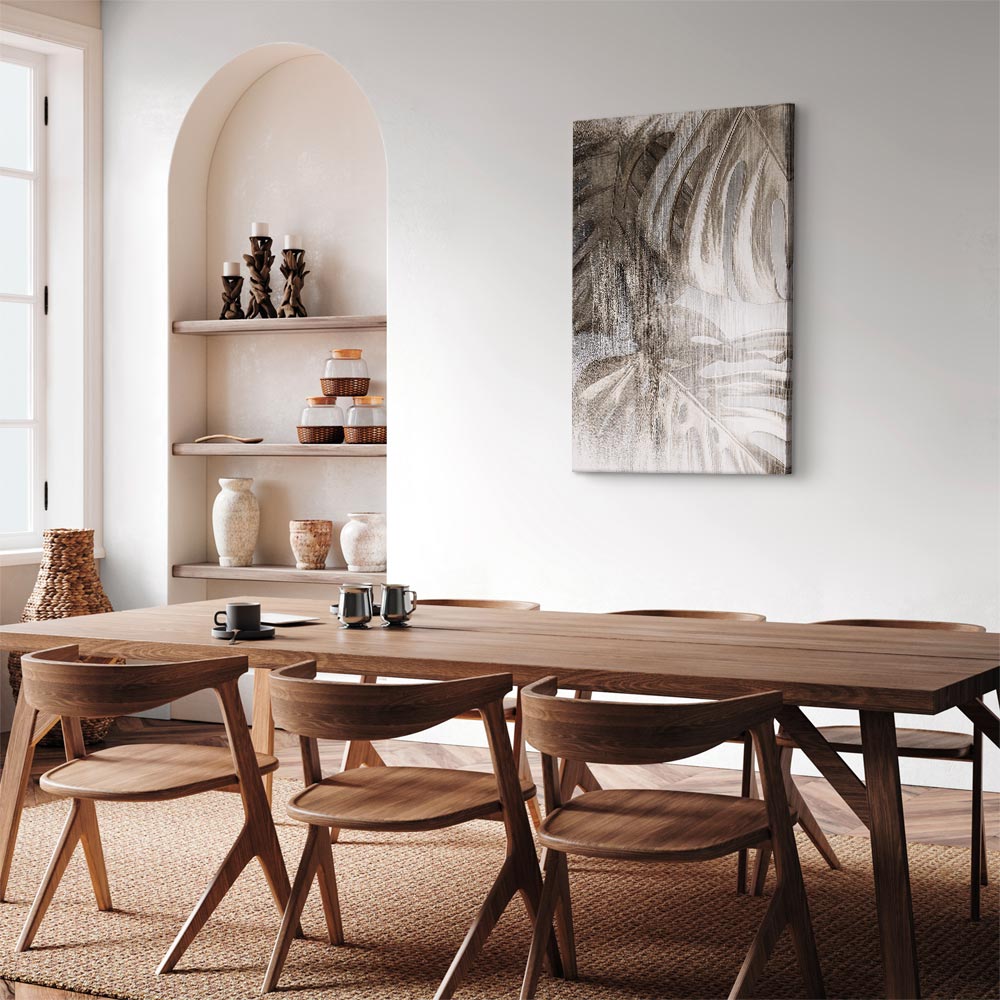 Rough Leaf Texture Nature Canvas Print