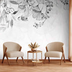 Foggy Nature Grey Wall Mural