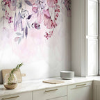 Foggy Pink Nature Wall Mural