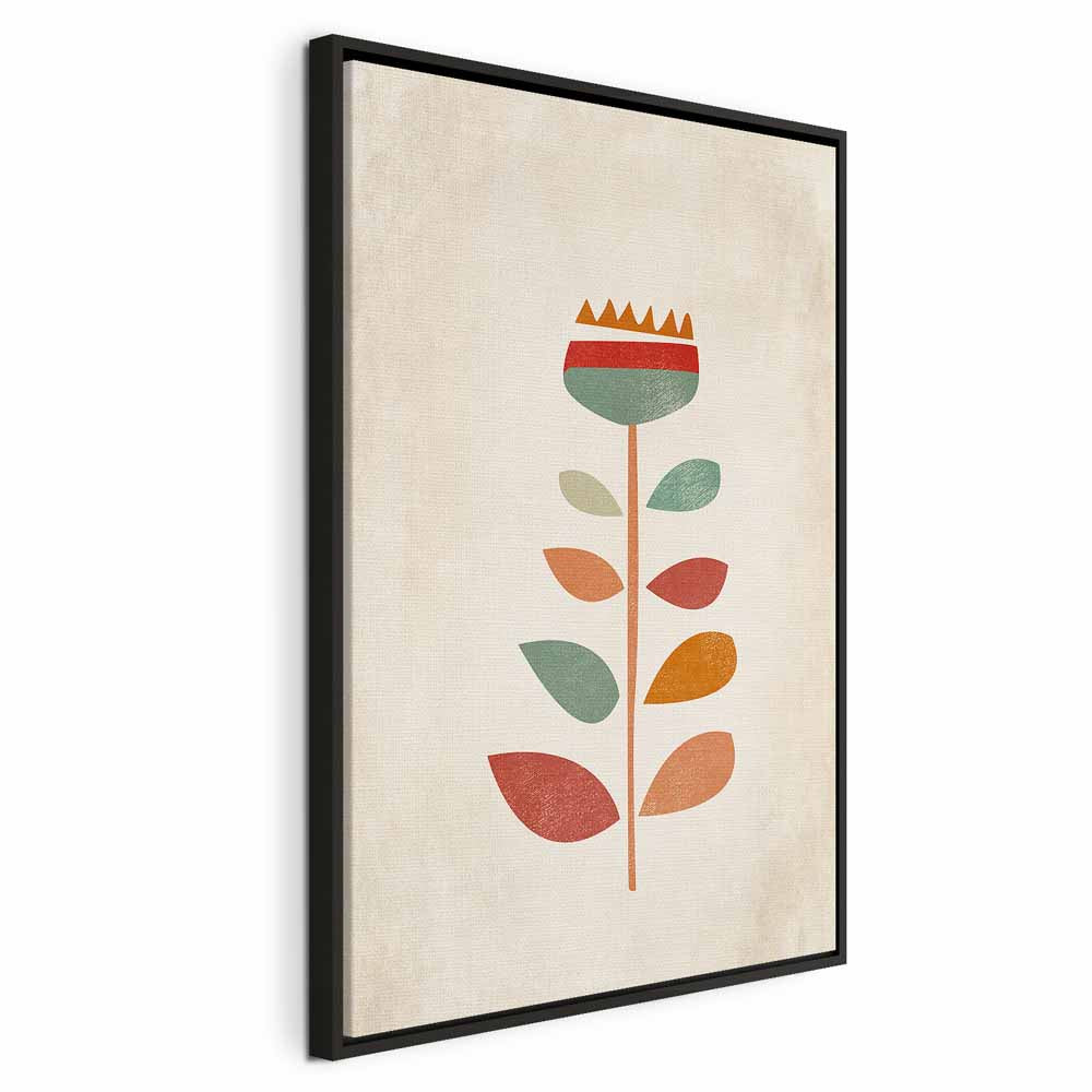 Abstract Floral Multicolor Vertical Canvas Print