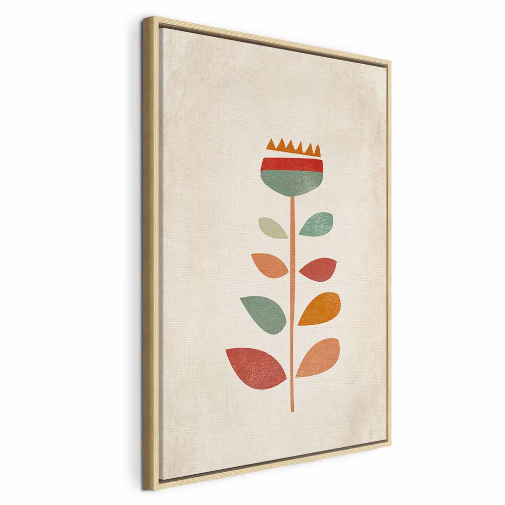 Abstract Floral Multicolor Vertical Canvas Print