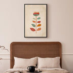 Abstract Floral Multicolor Vertical Canvas Print