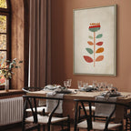 Abstract Floral Multicolor Vertical Canvas Print