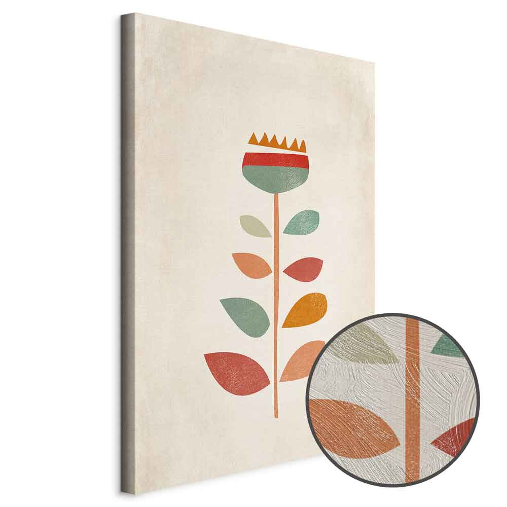 Abstract Floral Multicolor Vertical Canvas Print