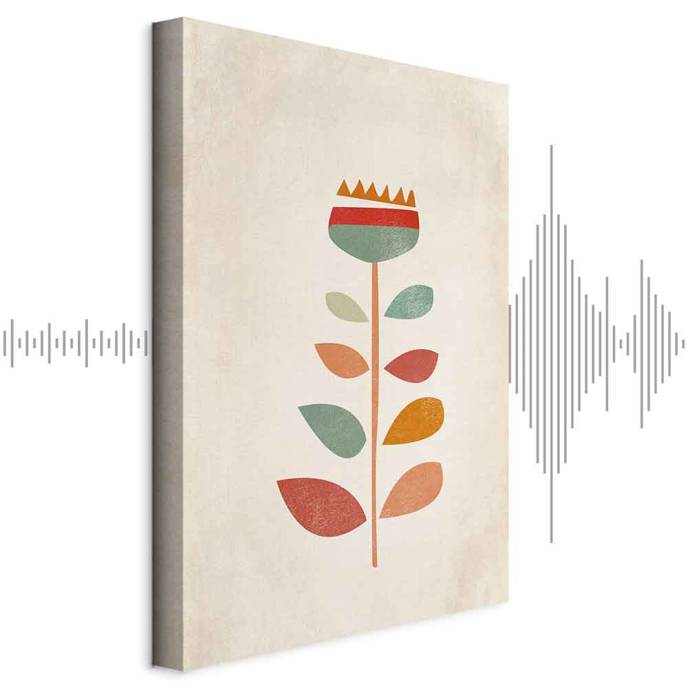 Abstract Floral Multicolor Vertical Canvas Print