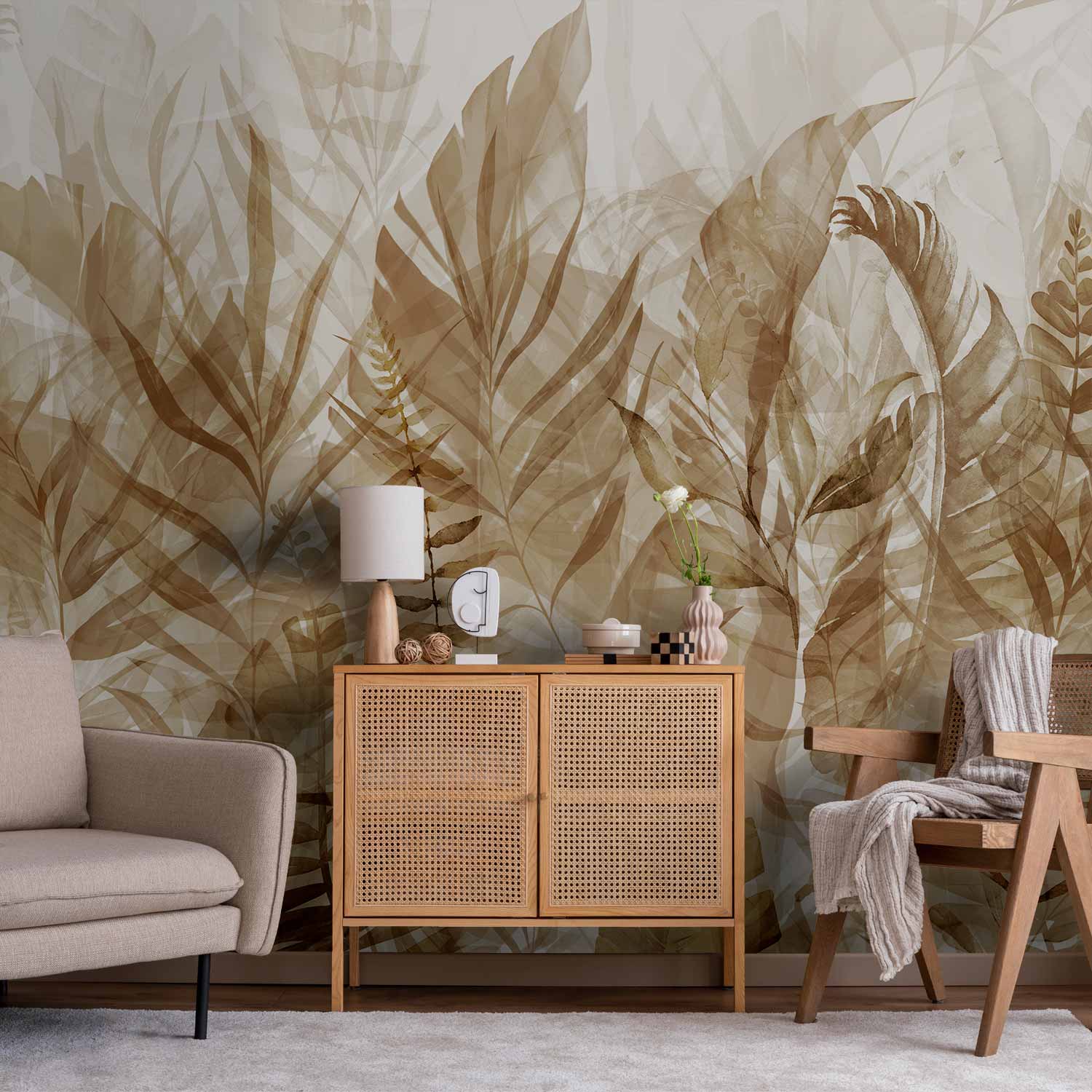 Magic Grove Brown Nature Wall Mural