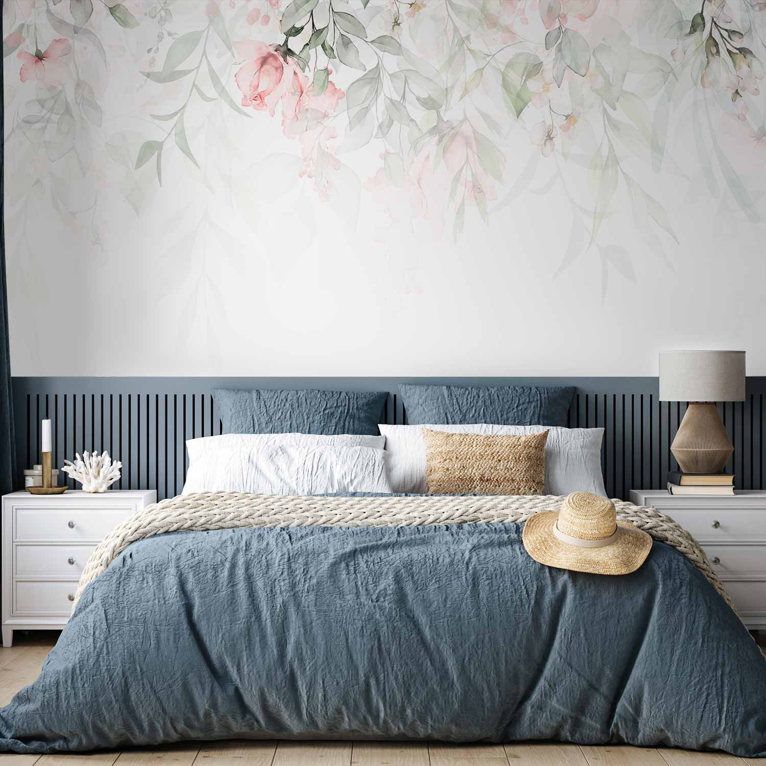 Rose Waterfall Floral Wall Mural