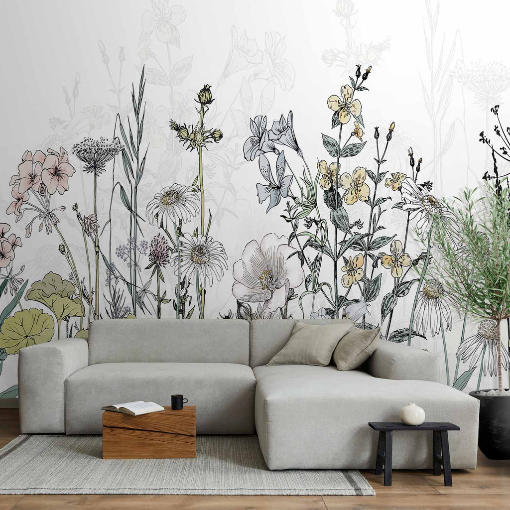 Colorful Meadow Flowers Wall Mural