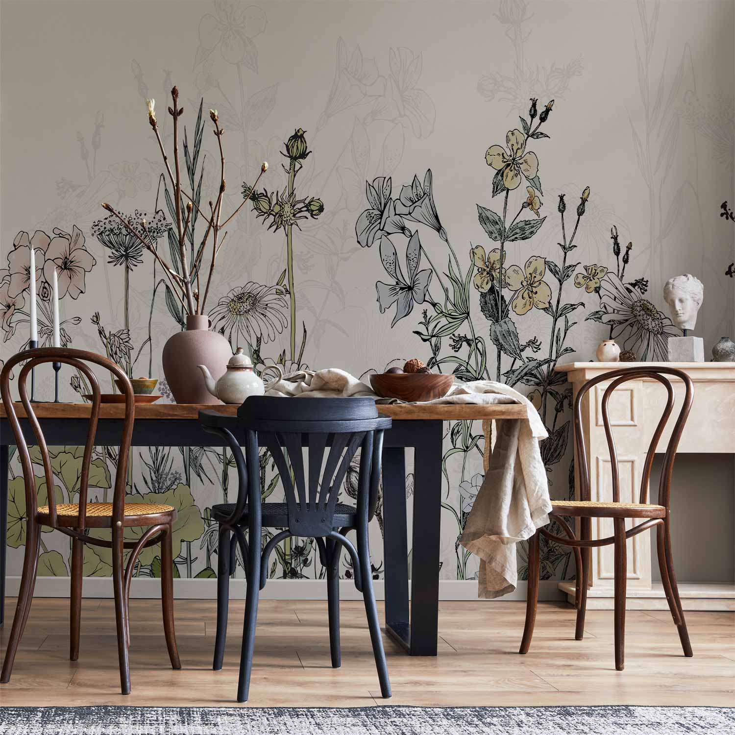 Colorful Meadow Flowers Wall Mural