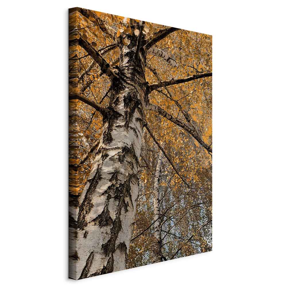 Autumn Forest Landscape Vertical Canvas Print