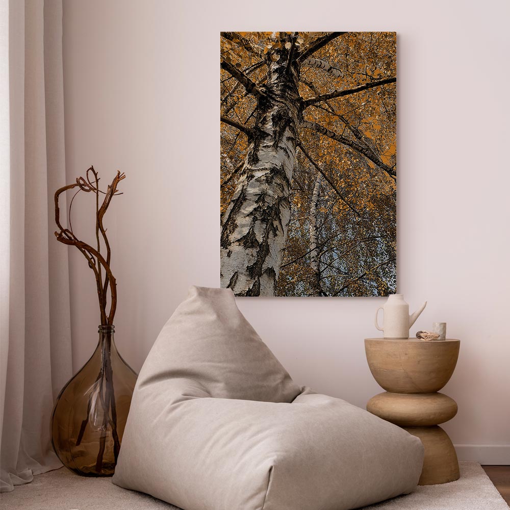 Autumn Forest Landscape Vertical Canvas Print
