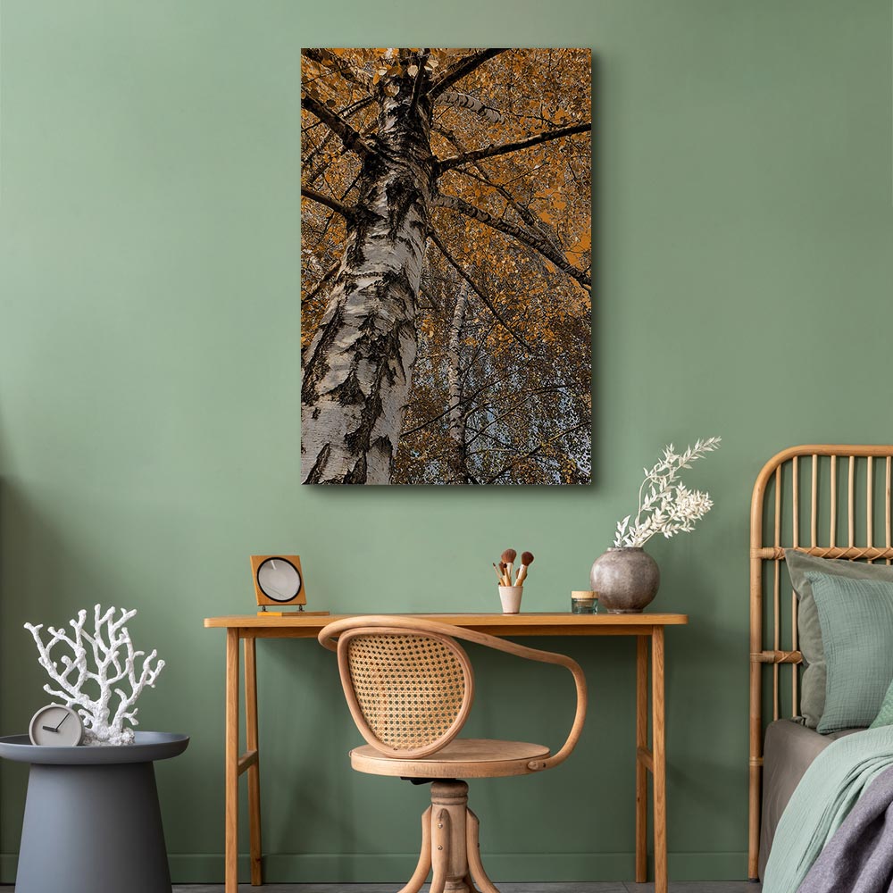 Autumn Forest Landscape Vertical Canvas Print