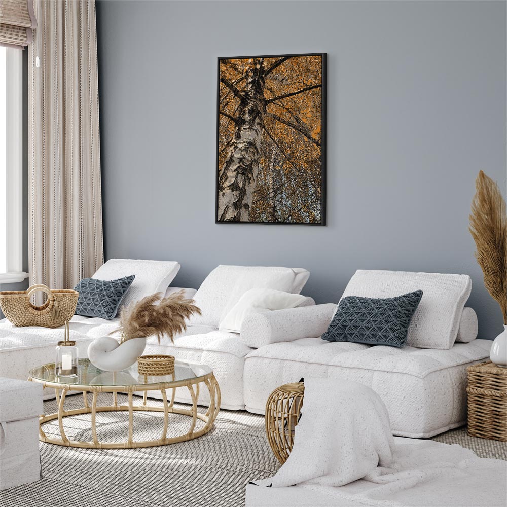 Autumn Forest Landscape Vertical Canvas Print