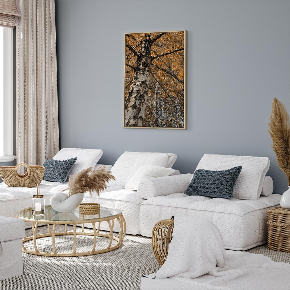 Autumn Forest Landscape Vertical Canvas Print