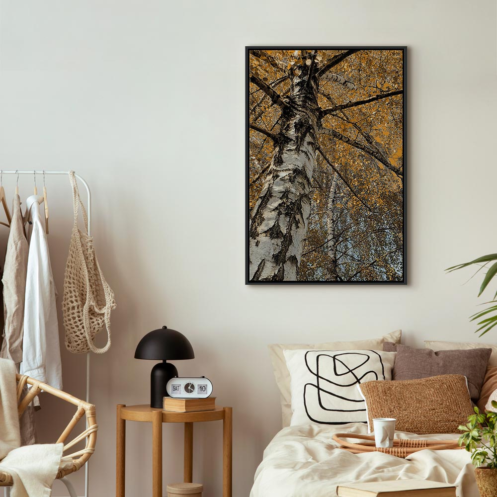 Autumn Forest Landscape Vertical Canvas Print