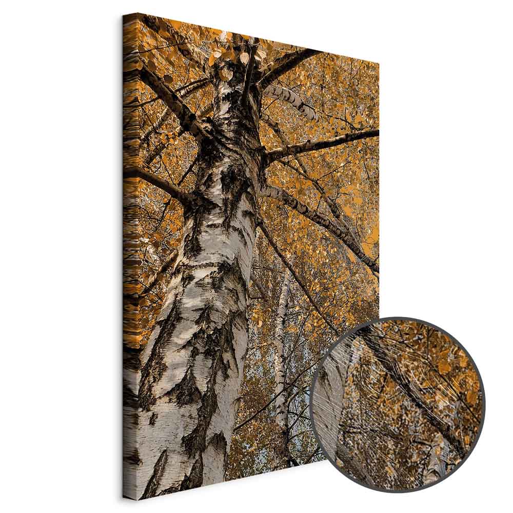 Autumn Forest Landscape Vertical Canvas Print
