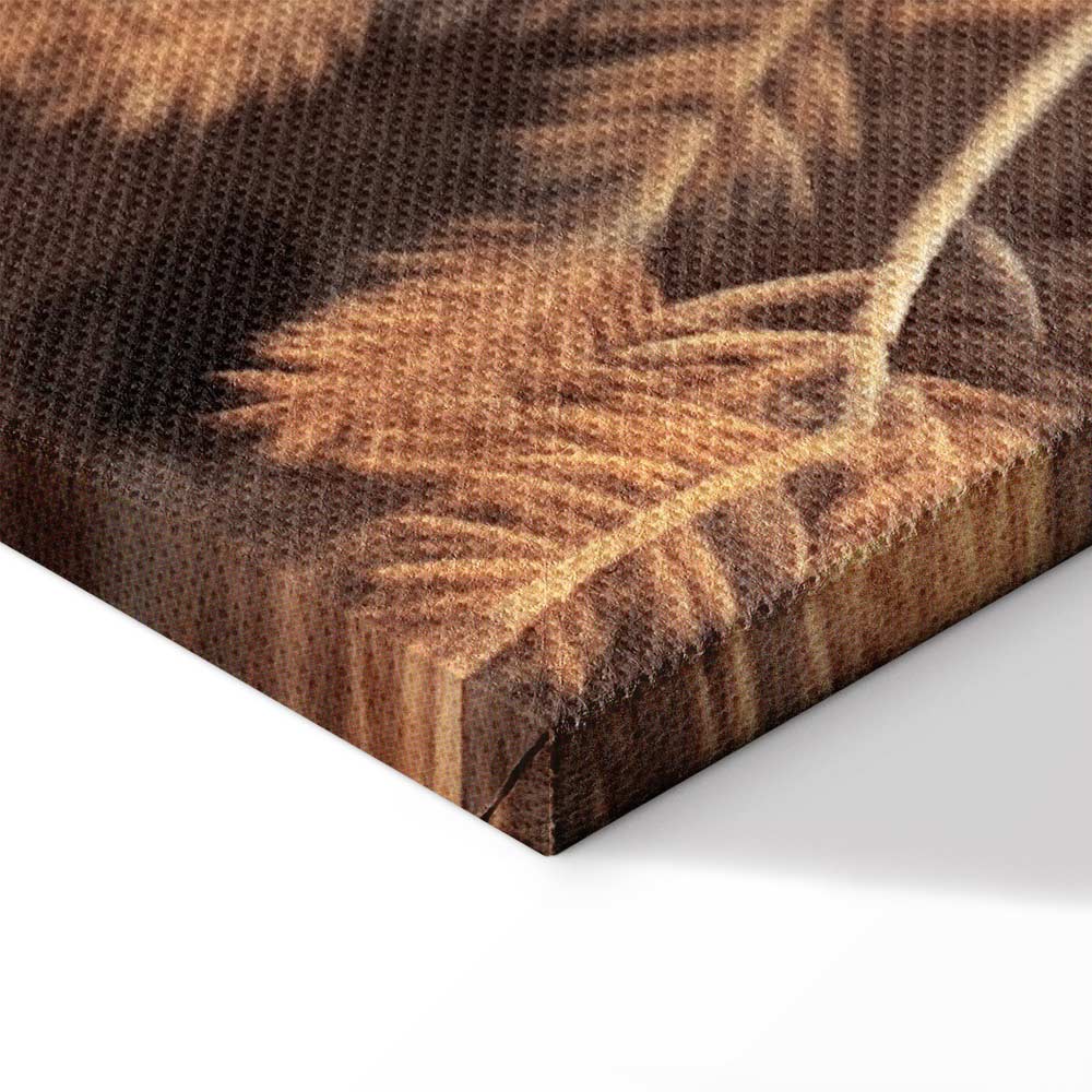 Golden Forest Cone Landscape Canvas Print