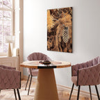 Golden Forest Cone Landscape Canvas Print