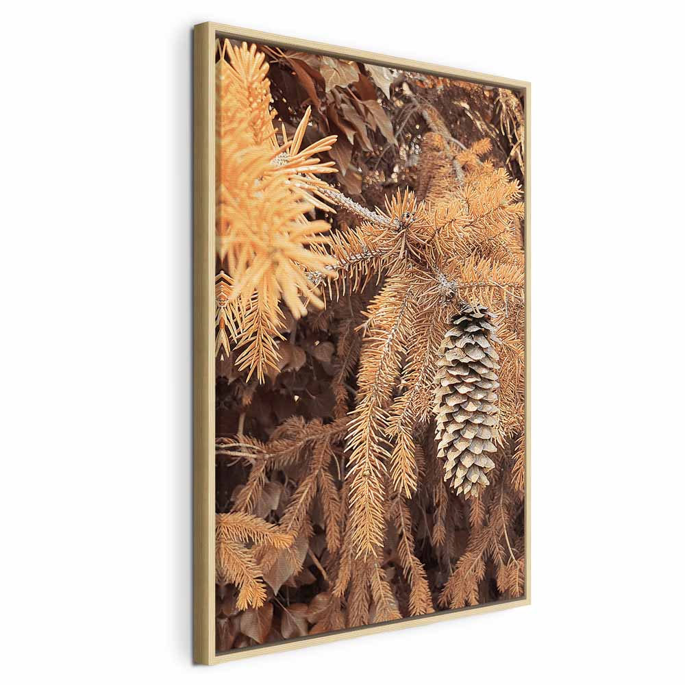 Golden Forest Cone Landscape Canvas Print