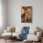 Golden Forest Cone Landscape Canvas Print