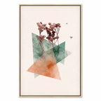 Modernist Geometric Flower Vertical Canvas Print