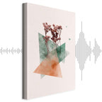 Modernist Geometric Flower Vertical Canvas Print