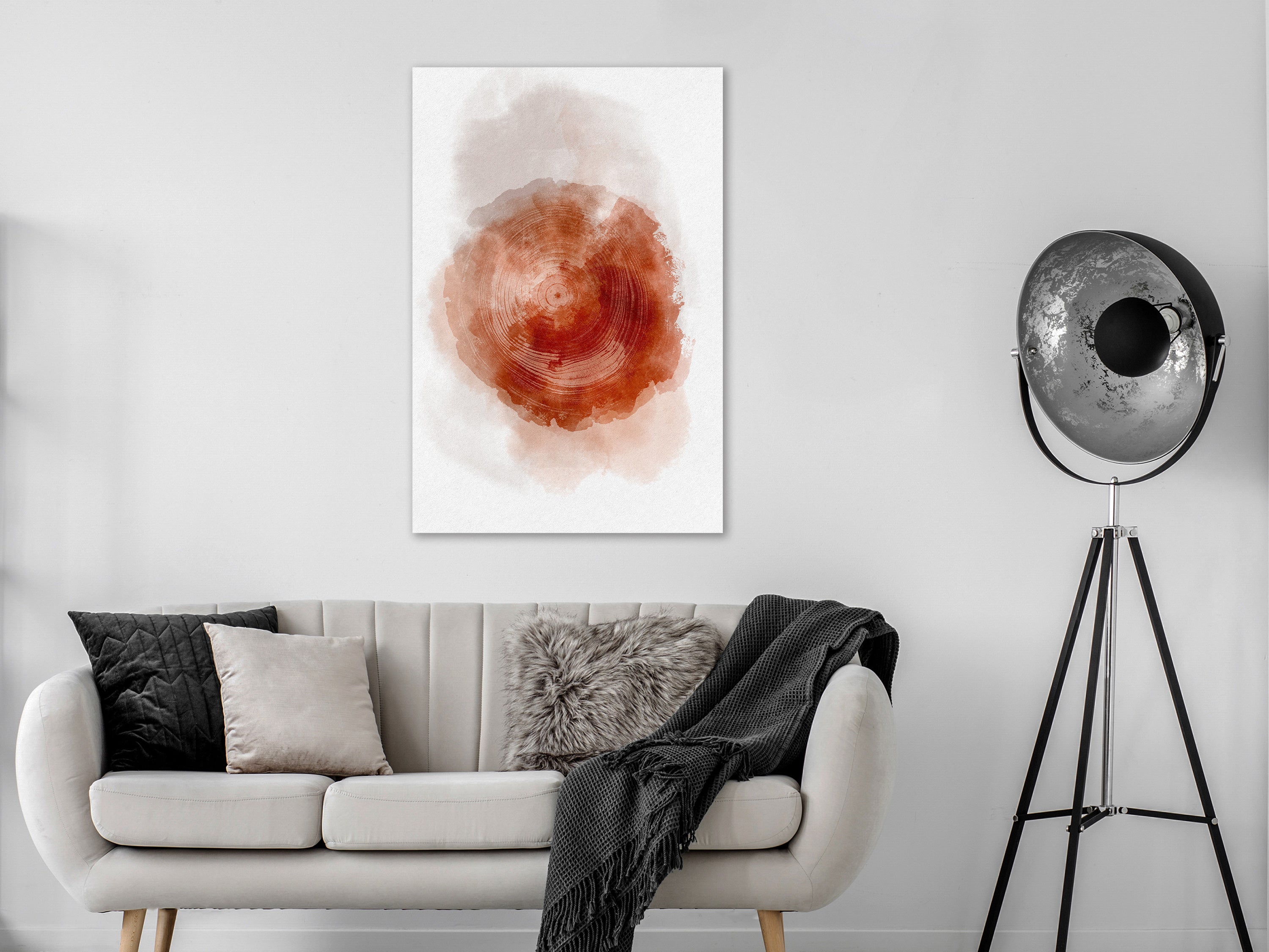 Stylish Abstract Canvas Print Featuring Trees