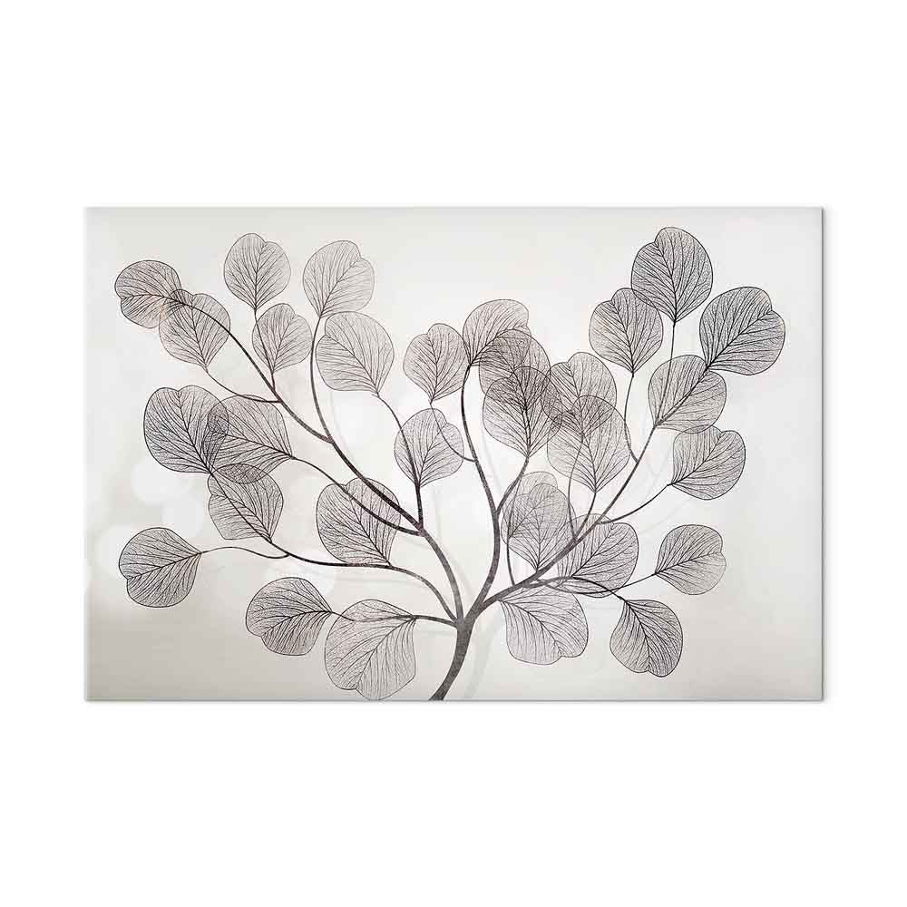 Abstract Windblown Leaves Wide Canvas Print