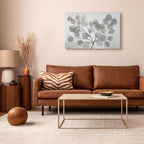 Abstract Windblown Leaves Wide Canvas Print