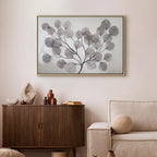 Abstract Windblown Leaves Wide Canvas Print