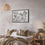 Abstract Windblown Leaves Wide Canvas Print