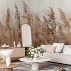 Tall Grasses Brown Wall Mural
