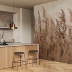 Tall Grasses Brown Wall Mural