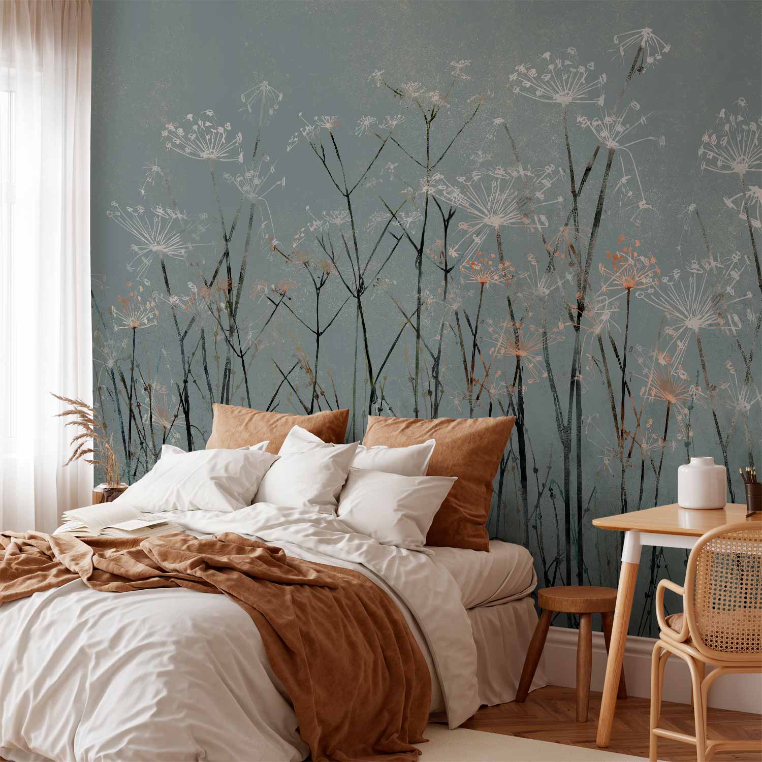 Garlic Flower Botanical Wall Mural