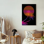 Palm Sunrise Tropical Canvas Print