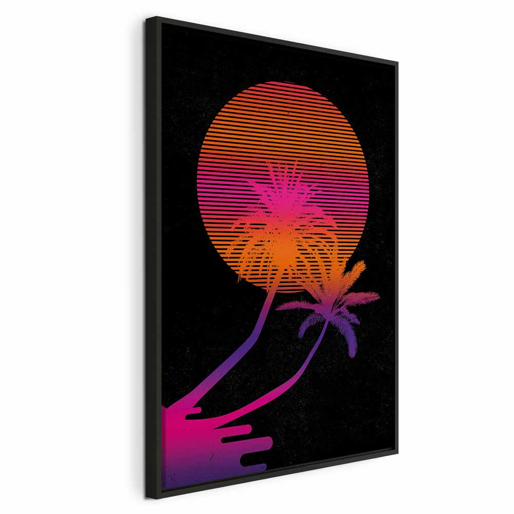 Palm Sunrise Tropical Canvas Print