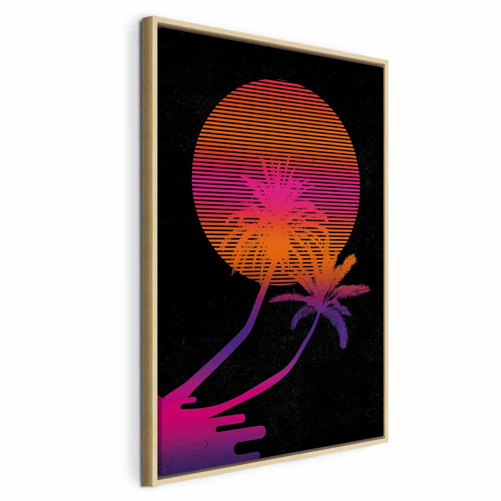 Palm Sunrise Tropical Canvas Print