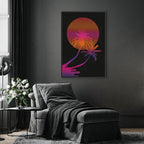 Palm Sunrise Tropical Canvas Print