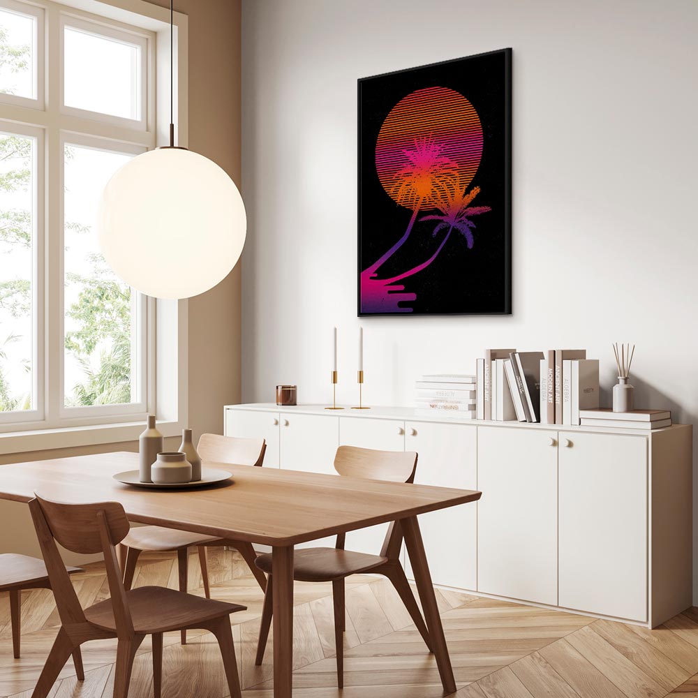 Palm Sunrise Tropical Canvas Print