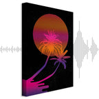 Palm Sunrise Tropical Canvas Print