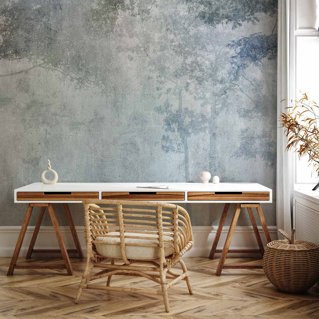 Misty Forest Texture Wall Mural