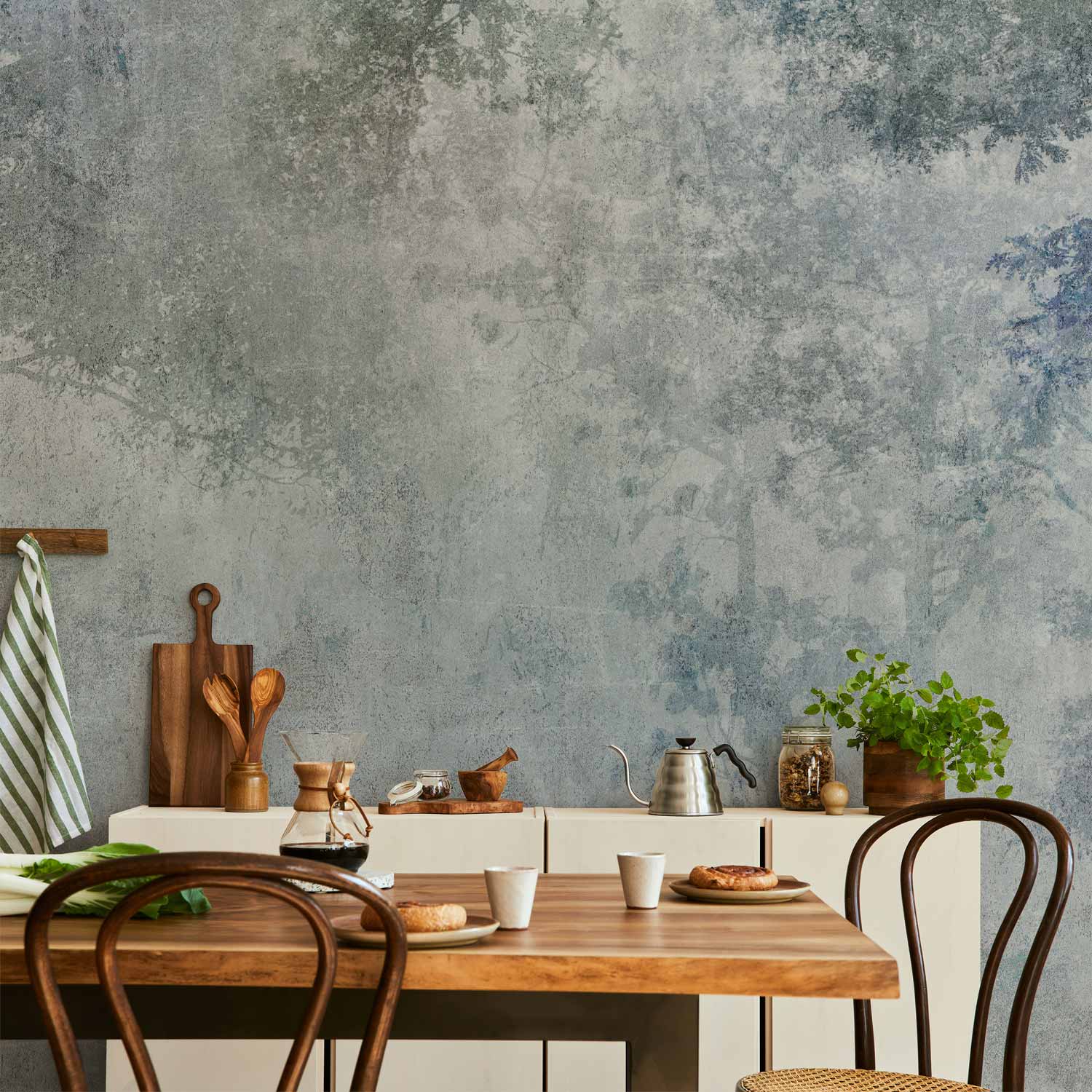 Misty Forest Texture Wall Mural